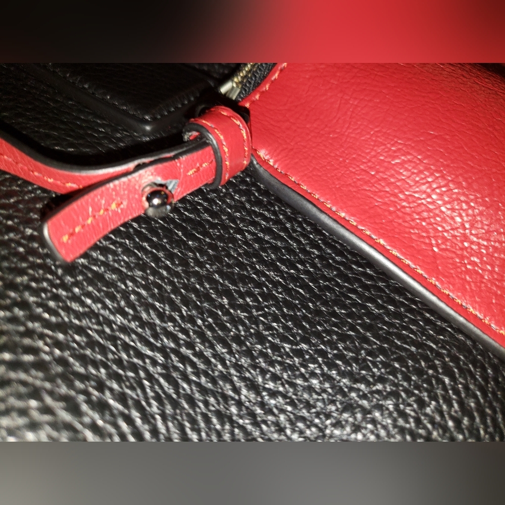 Marc Jacobs soft black lambskin leather tote w pouch lipstick red lining Tote L - Picture 11 of 13